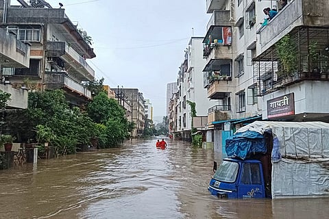 Ekta Nagar locality flooded after rains